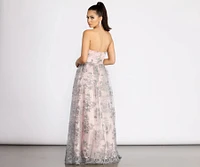 Sinclair Embroidered Strapless Ball Gown