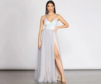 Nicolette Sequin & Tulle Dress