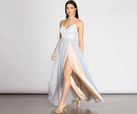 Nicolette Sequin & Tulle Dress