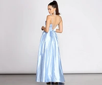 Idina Satin Lace Up Ball Gown