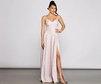 Noelle Formal Woven Glitter Ball Gown
