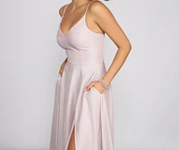 Noelle Formal Woven Glitter Ball Gown