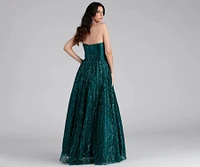 Mimi Corset Glitter Ball Gown