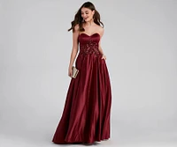 Ellie Lace-Up Sequin Ball Gown