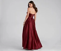 Ellie Lace-Up Sequin Ball Gown