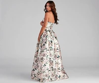 Holland Strapless Floral Ball Gown