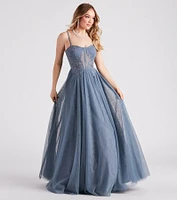 Alexandra Rhinestone Embroidered Tulle Ball Gown