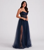 Hailey Formal Lace Bustier Dress