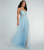 Hailey Formal Lace Bustier Dress