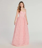 Jayla Floral Rosette A-Line Ball Gown