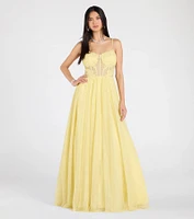 Tia Sweetheart Lace Applique A-Line Ball Gown