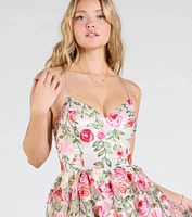 Felicity Lace-Up A-Line Floral Tulle Ball Gown