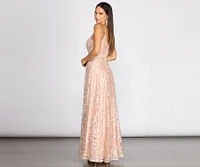 Veda Embroidered Elegance Ball Gown