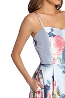 Adaline Strapless Floral Ball Gown