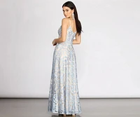 Veda Embroidered Elegance Ball Gown