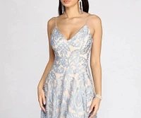 Veda Embroidered Elegance Ball Gown