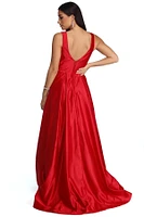Nadia Satin Ball Gown Dress