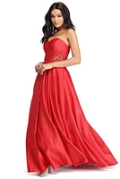 Roseynn Satin Sweetheart Ball Gown