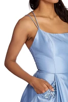 Cindy Embellished Satin Ball Gown