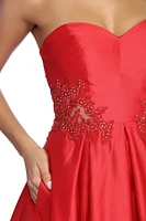 Roseynn Satin Sweetheart Ball Gown