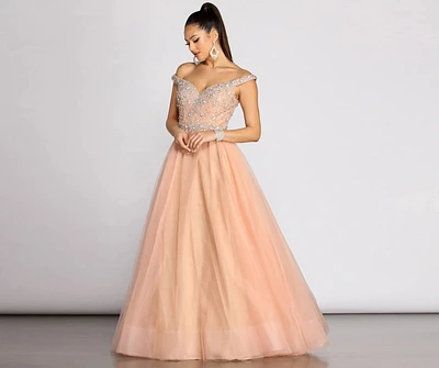 Demi Beaded Tulle Ball Gown