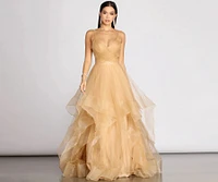 Marianne Tulle Glitter Ball Gown