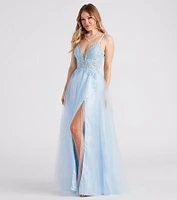 Isabelle Rhinestone Embroidered A-Line Formal Dress