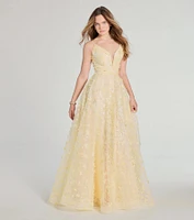 Kallie Butterfly Mesh A-Line Ball Gown