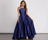 Harper Formal Satin Ball Gown