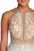 Shauna Beaded Tulle Ball Gown