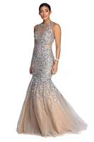 Everleigh Radiating Gemstone Mermaid Dress