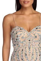 Kari Strapless Beaded Tulle Dress