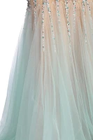 Kari Strapless Beaded Tulle Dress