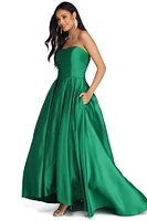 Dahlia Sweetheart Satin Ball Gown