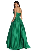 Dahlia Sweetheart Satin Ball Gown