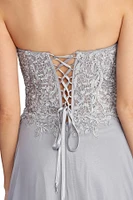 Payson Embroidered Chiffon Ball Gown