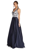 Maddie Formal Embellished Halter Ball Gown