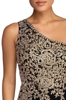 Mila Metallic One Shoulder Dress