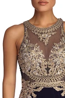 Annemarie Formal Sleeveless Metallic Dress