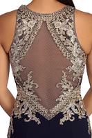 Annemarie Formal Sleeveless Metallic Dress