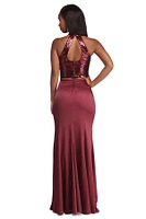 Ophelia Formal Sequin Two Piece Dress