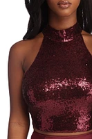 Ophelia Formal Sequin Two Piece Dress