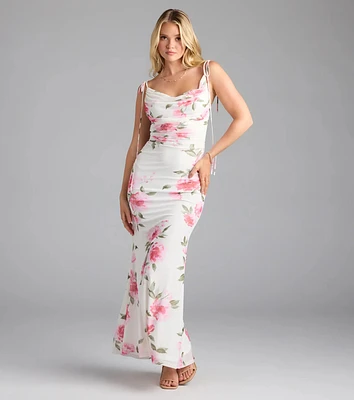 Now Bloom Open Back Floral Maxi Dress
