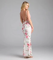 Now Bloom Open Back Floral Maxi Dress