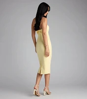 Simply Fab Ponte Knit Midi Tube Dress