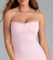 Sultry Sweet Lace Bodycon Midi Dress
