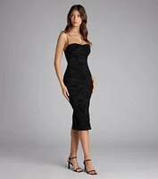 Crush Alert Bodycon Midi Dress