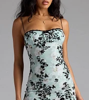 Match Made Floral Bodycon Midi Dress