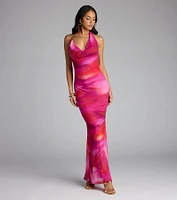 Turn Heads Tie-Dye Open Back Maxi Dress