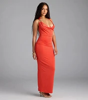 Alluring Sensation Halter Open Back Maxi Dress